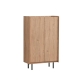 Design Square Tim Tall Cupboard Storage Cabinet W/ 2-Doors - Oak