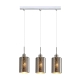 ESPEJO Pendant Lamp Light Interior ES x 3 72W Chrome Glass with Dotted Effect Square Base