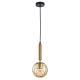 TRATTINO Pendant Lamp Light Interior ES 72W Bronze Amber Spherical Glass Enclosed