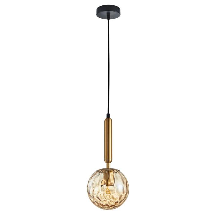 TRATTINO Pendant Lamp Light Interior ES 72W Bronze Amber Spherical Glass Enclosed