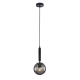 TRATTINO Pendant Lamp Light Interior ES 72W Black Smoke Spherical Glass Encl OD150 x H200mm