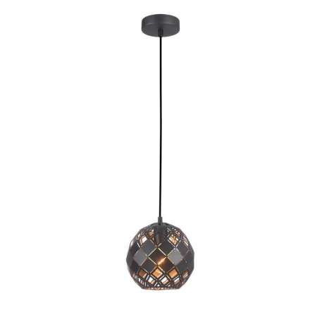 TUILE Pendant Lamp Light Interior ES Matte Black Embossed Tiled Wine Glass OD200mm