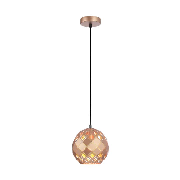 TUILE Pendant Lamp Light Interior ES Champagne Gold Embossed Tiled Wine Glass OD200mm