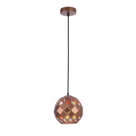 TUILE Pendant Lamp Light Interior ES Coffee Embossed Tiled Wine Glass OD200mm