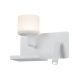 VIGO Wall Light Interior Surface Mounted 6W + 3W Reader Matte White with Frosted Diffuser RIGHT