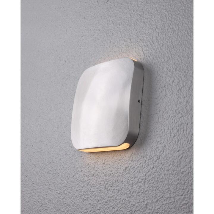 VOX Wall Light Surface Mounted Up/Down 9W Square Polished Alu 3000K IP54 737LM