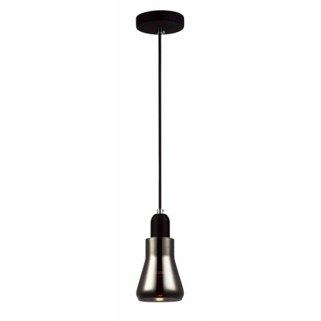 YARRA Pendant Lamp Light Interior GU10 Black Smoke Glass Flute OD90mm