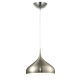ZARA Pendant Lamp Light Interior ES Satin Nickel Dome OD420mm