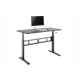 Wind-Up Height Adjustable Sit Stand Computer Work Task Study Office Desk - Black - Black