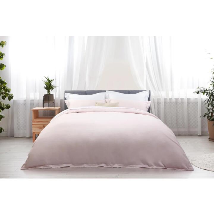 Trafalgar 1200TC Cotton Rich Quilt Cover Set - Blush