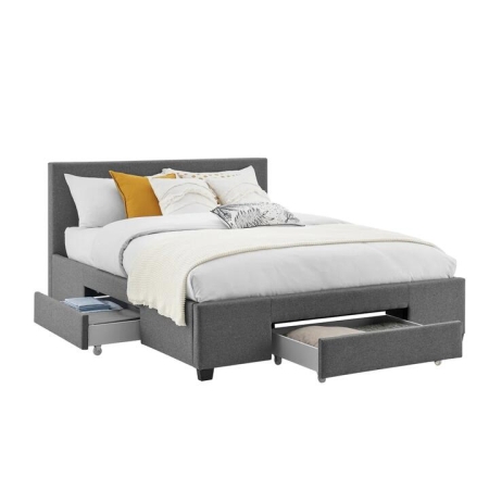 Venice Collection 3 Drawer Bed Frame - Charcoal