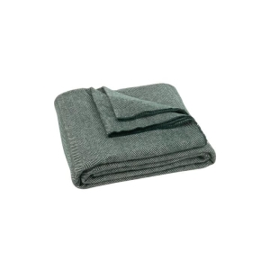 Trafalgar Herringbone Wool Blanket - Green