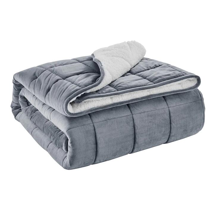 Weighted Sherpa Blanket - Charcoal