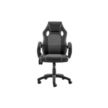 Trooper PU Leather Office Computer Work Task Gaming Massage Chair - Black/Grey - Grey
