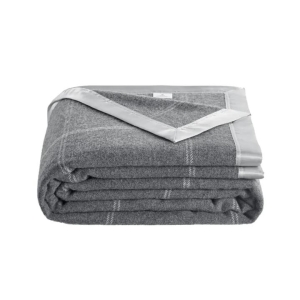 Trafalgar Merino Wool Blend Blanket - Charcoal