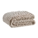 Trafalgar Rouched Faux Fur Blanket - Mocha