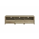 TV Cabinet 3 Storage Drawers with Shelf Natural Wood like MDF Entertainment Unit in Oak Colour
