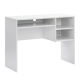 Design Square Walter Wooden Study Computer Working Task Office Desk Table 100cm W/ 3-Shelves White