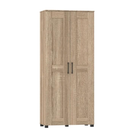 Venice Multi-Purpose Broom Cupboard 2-Door Storage Cabinet Light Sonoma Oak