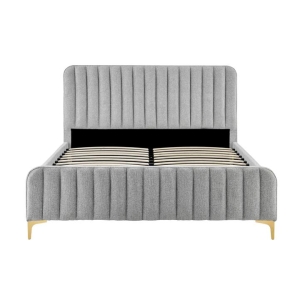 Victoria Fabric Bed Frame Queen Size Silver