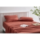 Trafalgar Brooklyn Bamboo Cotton Bed Sheet Set Rust Single - Single