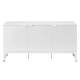 Maestro Furniture Vina 3-Door Office Credenza Storage Cabinet White