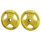 Weight Plates Standard 20kgx2 Dumbbell Barbell Plate Weight Lifting Home Gym Yellow