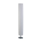 Ulani Modern Metal Chrome Base Fabric Shade Floor Standing Light Lamp White