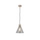 Willis Modern Glass Shade Hanging Pendant Light Lamp Antique Copper/Smoky