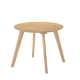 Design Square Wooden Timber Round Side End Lamp Table Natural