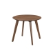 Design Square Wooden Timber Round Side End Lamp Table Walnut