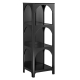 Design Square Wilkins Arched Cube 3-Levels Tall Bookcase Display Shelves Black
