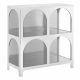 Design Square Wilkins Arched Cube 2 X 2 Levels Low Bookcase Display Shelves White