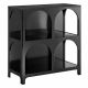 Design Square Wilkins Arched Cube 2 X 2 Levels Low Bookcase Display Shelves Black