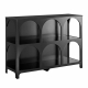 Design Square Wilkins Arched Cube 3 X 2 Levels Low Bookcase Display Shelves Black