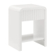 Design Square Tynan Open Shelf Nightstand Bedside Table 1-Drawer White