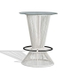 Wanika Outdoor Round Bar Table 75CM DIA - White Frame