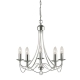 Solaris Modern Luxury Chandelier Light Pendant Lamp - Satin Chrome
