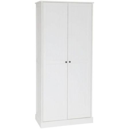 Tivoli 2-Door Multi Purpose Cupboard 5-Tier Shelves Storage Cabinet Tallboy - White