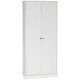 Tivoli 2-Door Broom Multipurpose Cupboard Storage Cabinet Tallboy - White