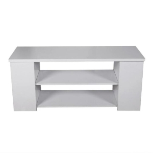 Design Square Simpleline Open Shelves TV Stand Entertainment Unit - White