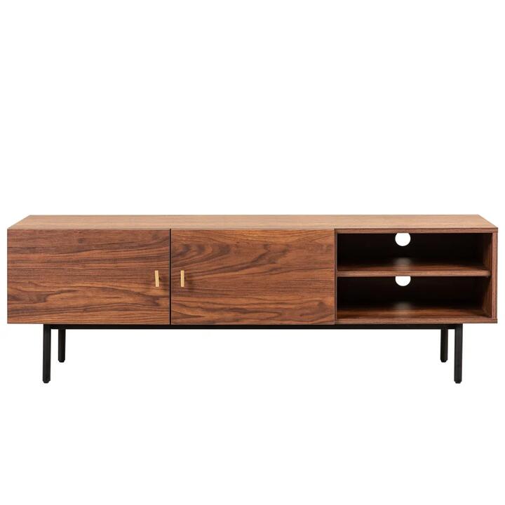 HomeStar Sweden Lowline TV Stand Entertainment Unit 150cm - Dark Timber