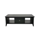 Design Square Sienna Modern Open Shelf Coffee Table W/ 1-Drawer - Black