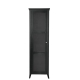 Design Square Sienna 3-Tier Display Shelf Tall Storage Cabinet W/ 1-Glass Door - Black