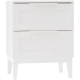 Stanley Modern Classic Wooden Nighstand Side Bedside Table W/ 2-Drawers - White