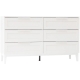 Stanley Modern Classic Wooden Chest Of 6-Drawers Dresser Storage Cabinet - White