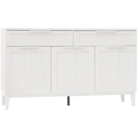 Stanley Modern Classic Buffet Unit Sideboard Cupboard W/ 3-Doors 2-Drawers - White
