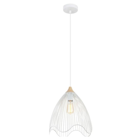 SPIAGGIA Pendant Lamp Light Interior ES White Wire Cone with Wavy Edge OD330mm