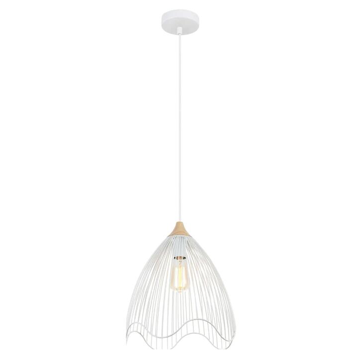 SPIAGGIA Pendant Lamp Light Interior ES White Wire Cone with Wavy Edge OD330mm