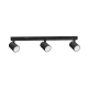 Spot Light 3 Adjustable GU10 Black IP20 Rectangular Bar L450mm x W75mm x H25mm